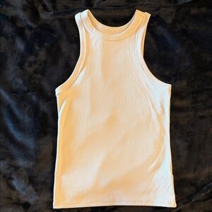 No Boundaries Cream Ribbed Tank Top